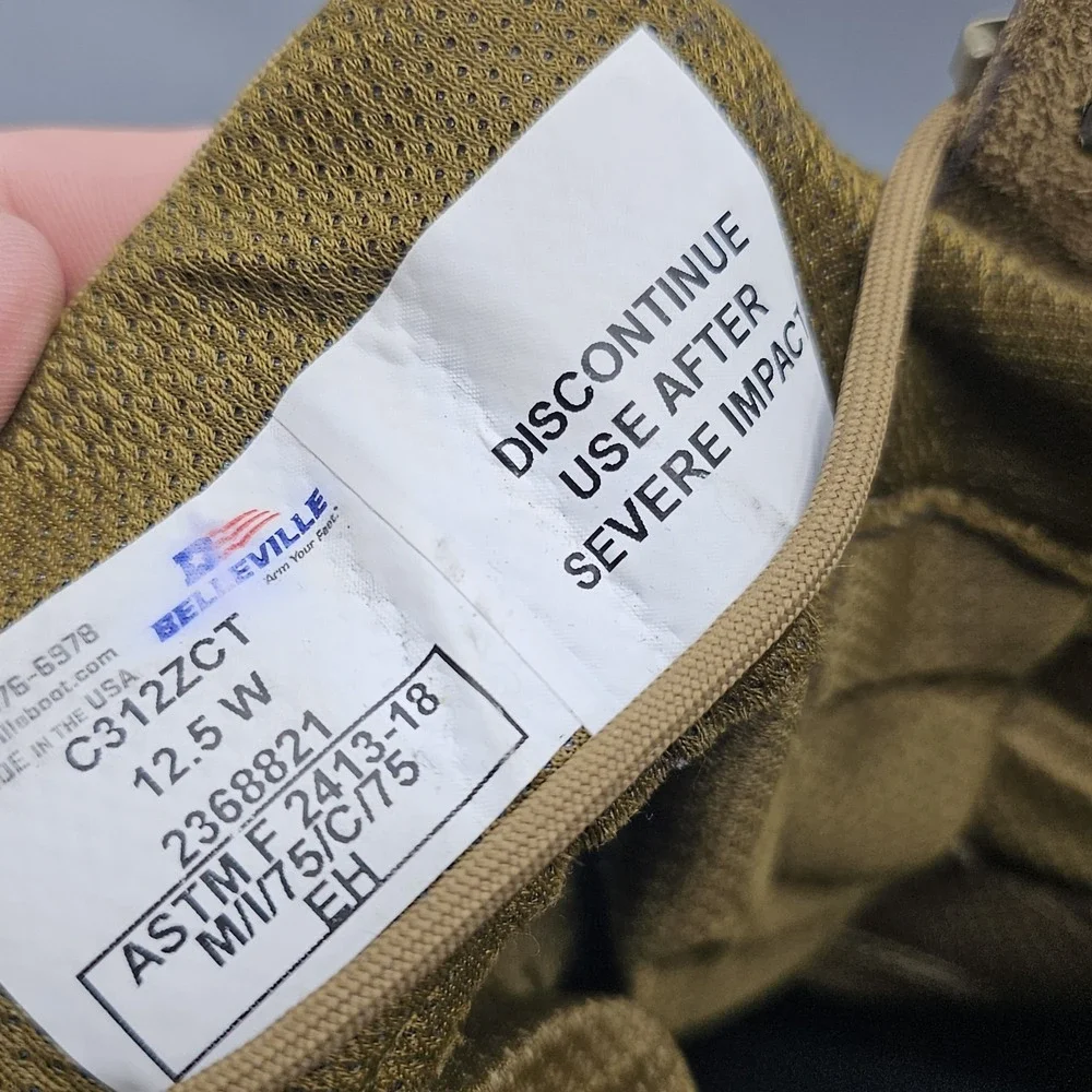 Belleville C312ZST Hot Weather Steel Toe Boots 12.5W Vibram Military Lightweight